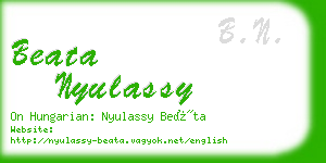 beata nyulassy business card